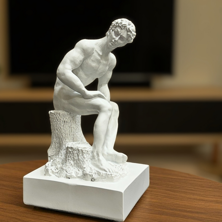 David the Thinker Resin Sculpture