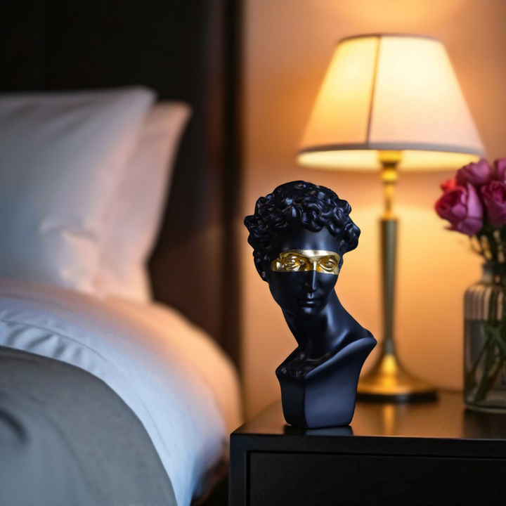 David Bust with Gold Accent - Resin Home Decor Sculpture