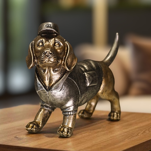 Baseball Pup Resin Sculpture