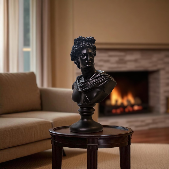 Classic Apollo Bust Resin Sculpture