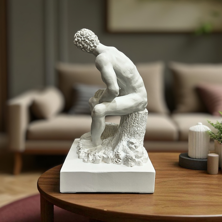 David the Thinker Resin Sculpture