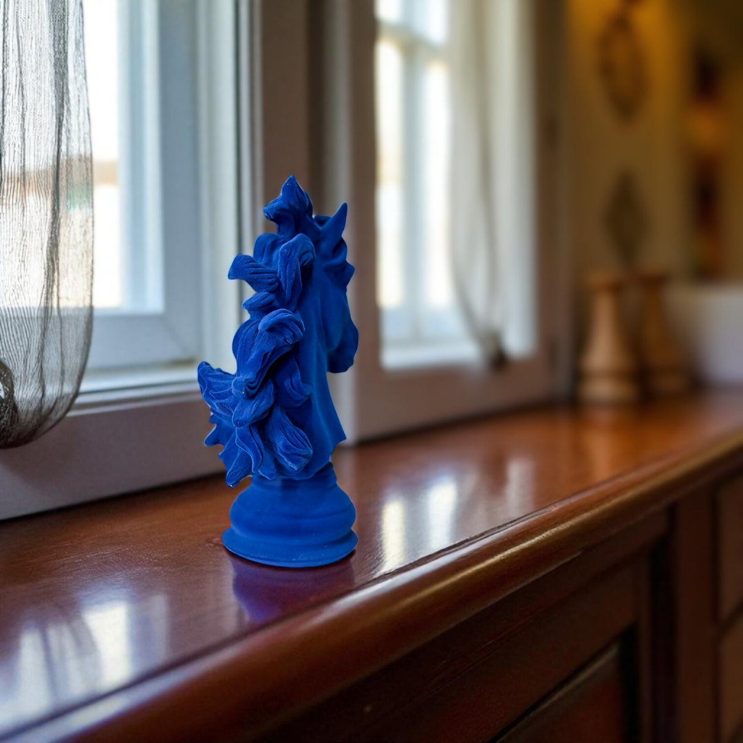Horse Head Blue Velvet Finish