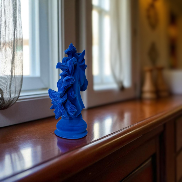 Horse Head Blue Velvet Finish
