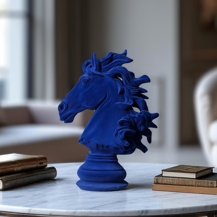 Horse Head Blue Velvet Finish