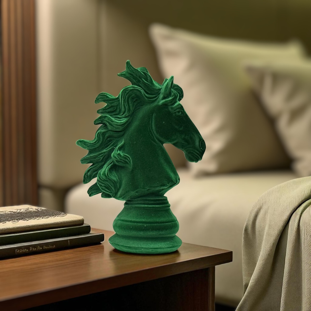 Horse Head Green Velvet Finish