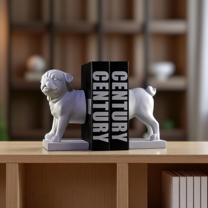 Cute Pup Bookend Resin Sculpture