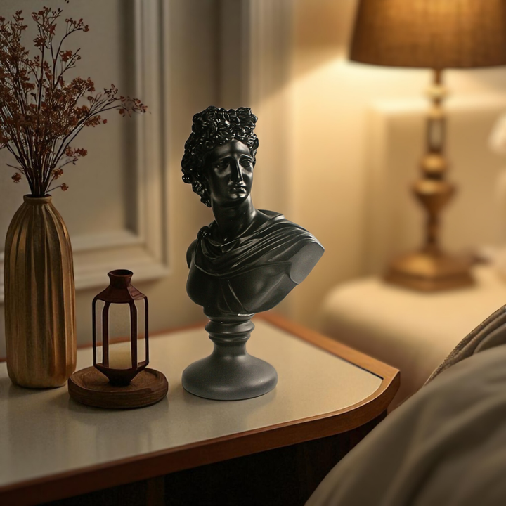 Classic Apollo Bust Resin Sculpture