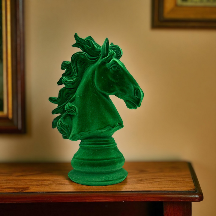 Horse Head Green Velvet Finish