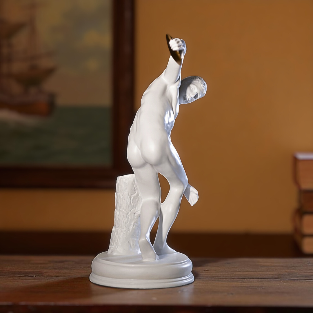 Discus Throwing Athlete Resin Sculpture