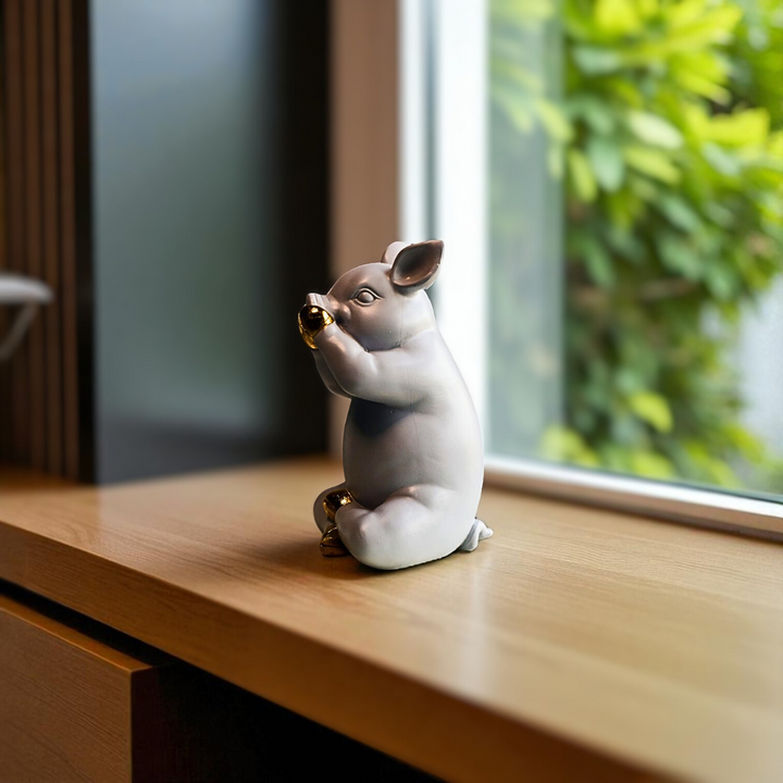 Cute "Say No Evil" Resin Sculpture