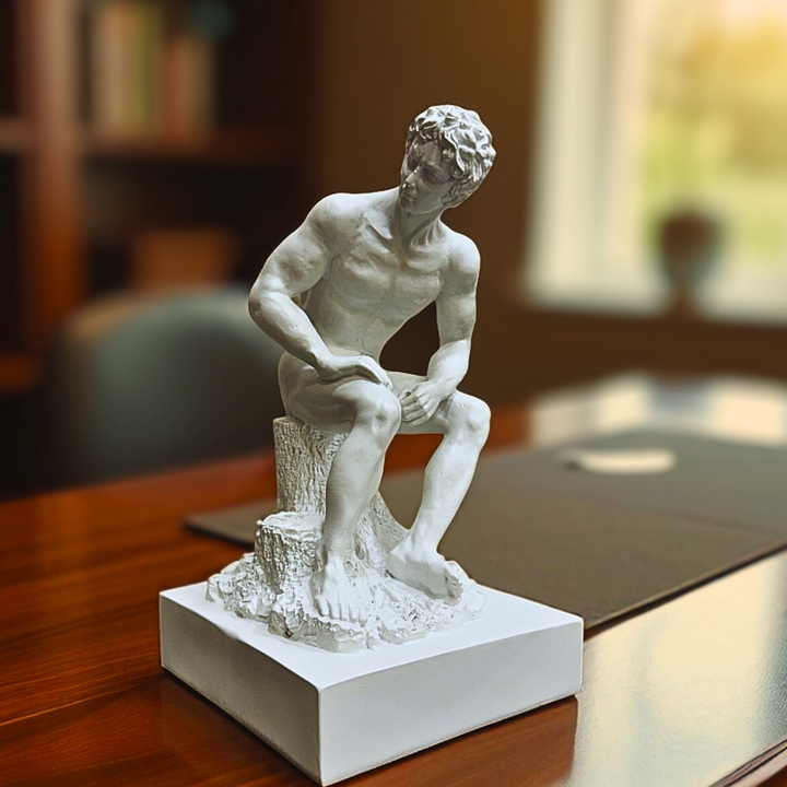 David the Thinker Resin Sculpture