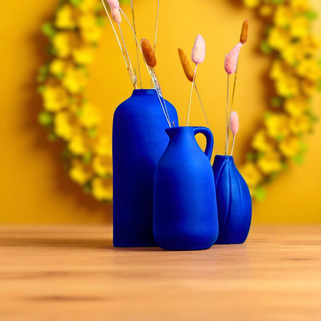 The Blues - Set of 3 Vases
