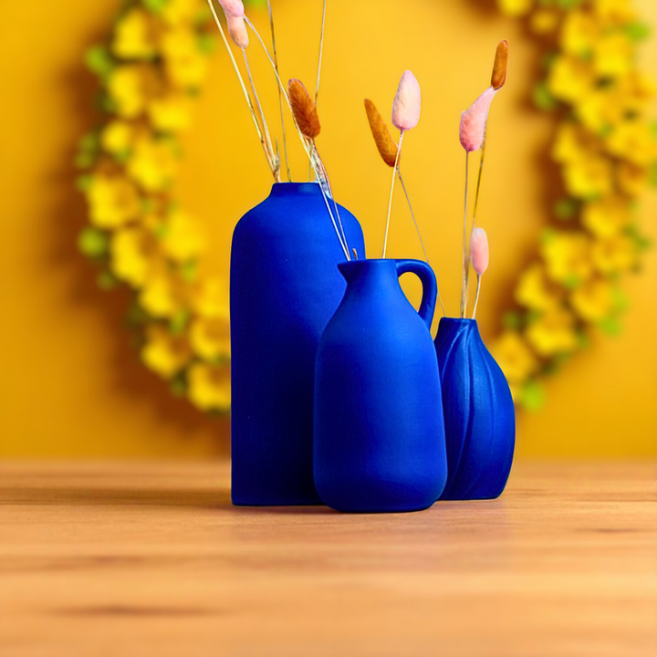 The Blues - Set of 3 Vases
