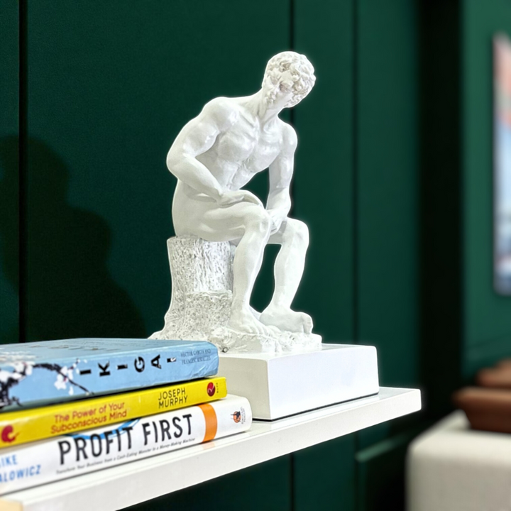 David the Thinker Resin Sculpture