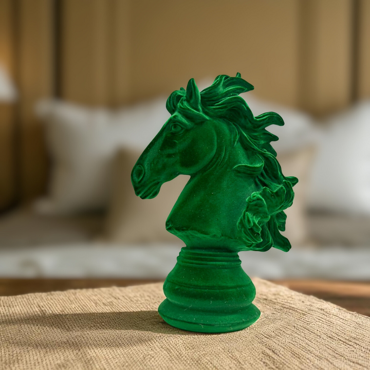 Horse Head Green Velvet Finish
