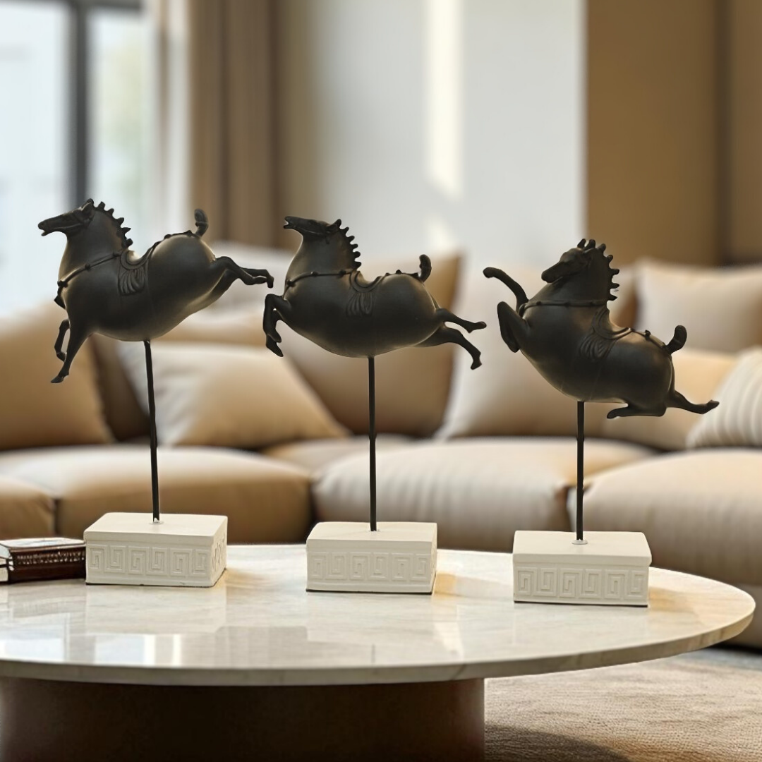 The Black Prancing Ponies (Set of 3)