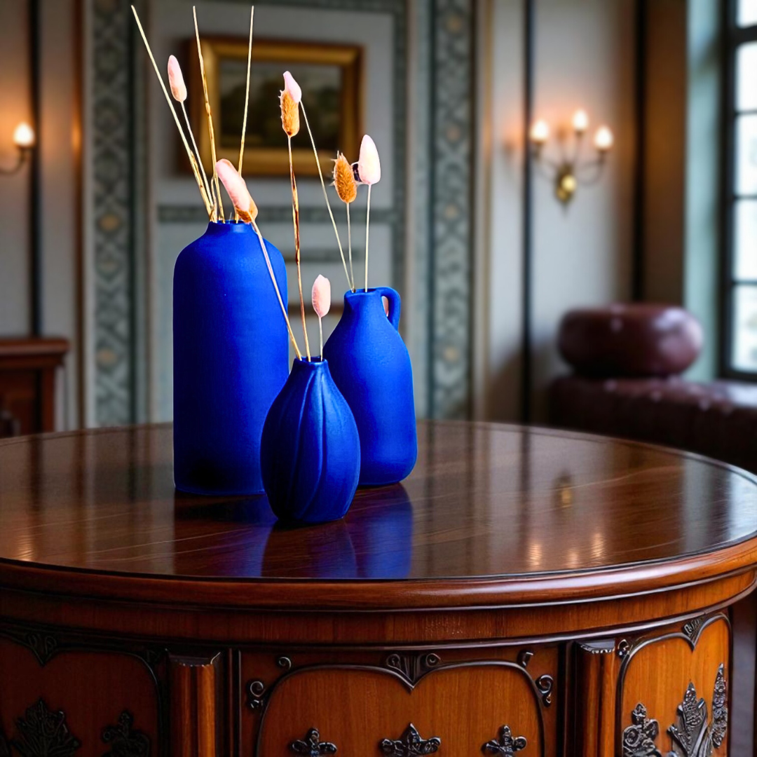 The Blues - Set of 3 Vases
