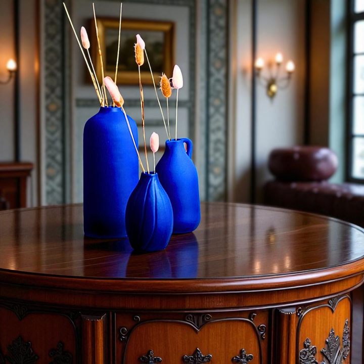 The Blues - Set of 3 Vases