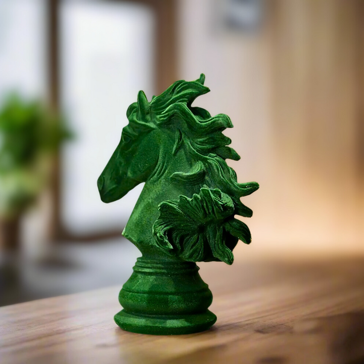 Horse Head Green Velvet Finish