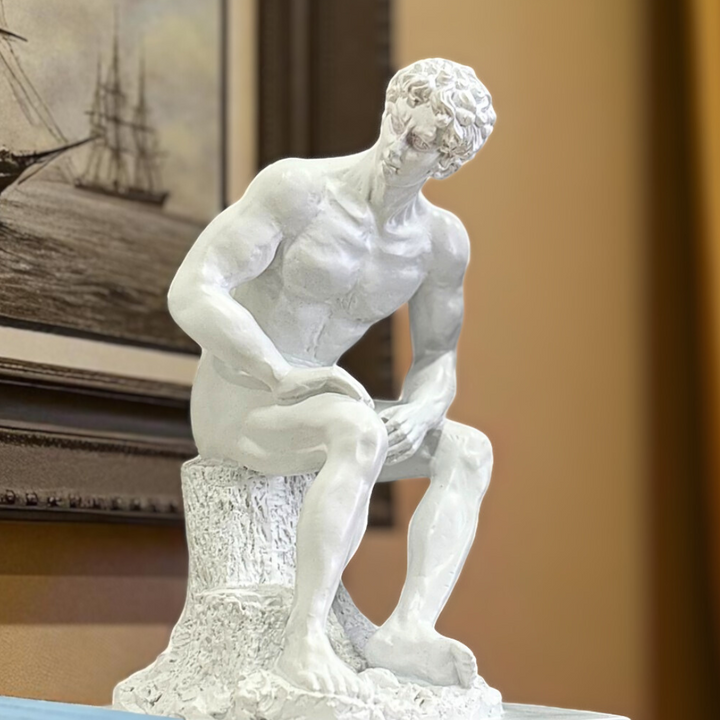 David the Thinker Resin Sculpture