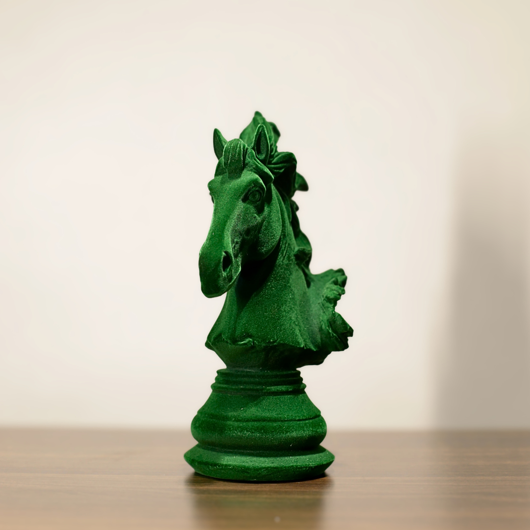 Horse Head Green Velvet Finish