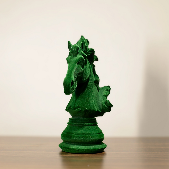 Horse Head Green Velvet Finish