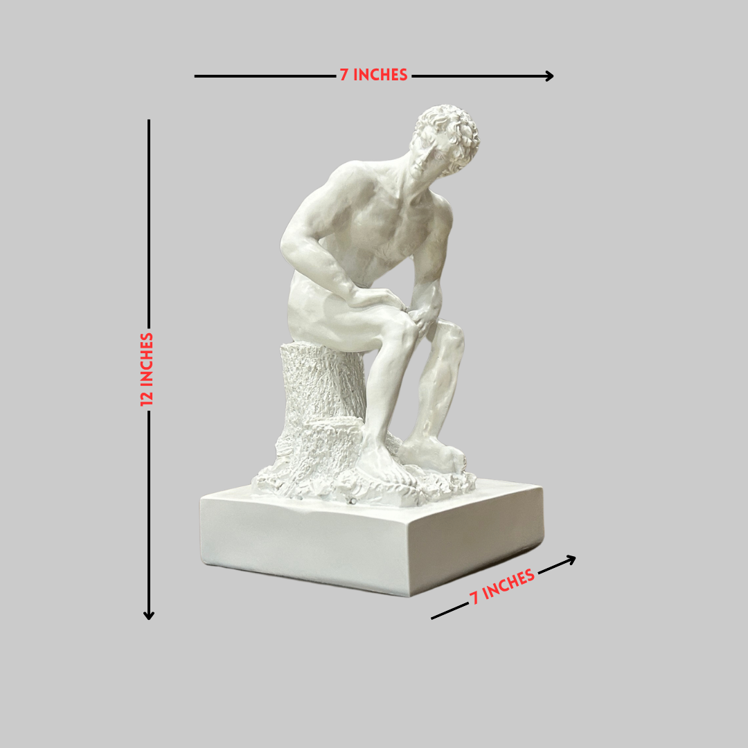 David the Thinker Resin Sculpture