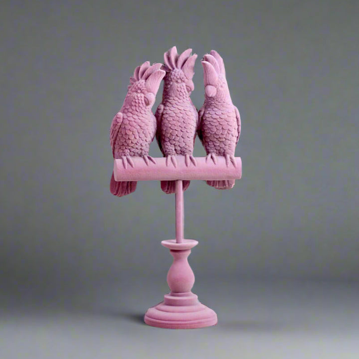 Velvet Pink Cockatoo Trio