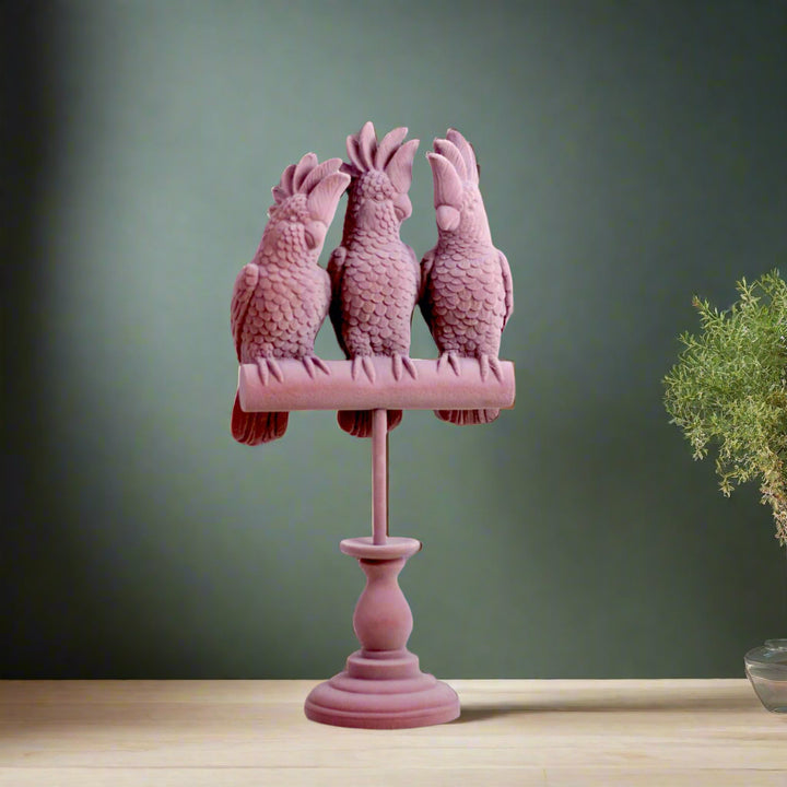 Velvet Pink Cockatoo Trio
