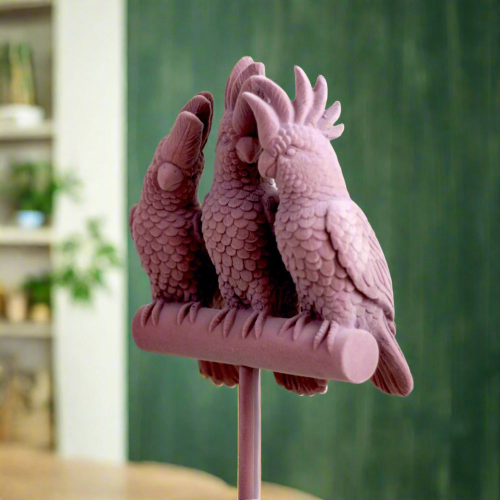 Velvet Pink Cockatoo Trio