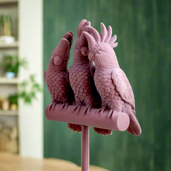 Velvet Pink Cockatoo Trio