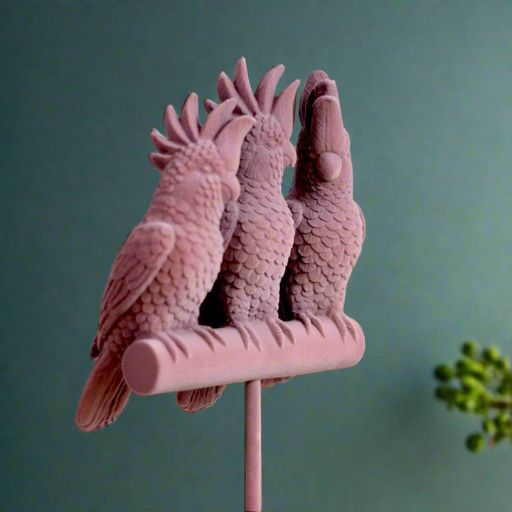Velvet Pink Cockatoo Trio