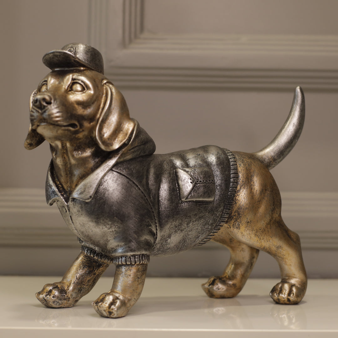 Baseball Pup Resin Sculpture