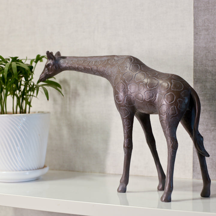 Giraffe in Bronze Finish - Resin Sculpture