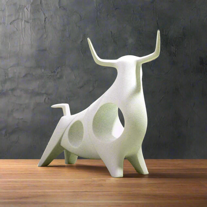 Nordic Bull Resin Sculpture