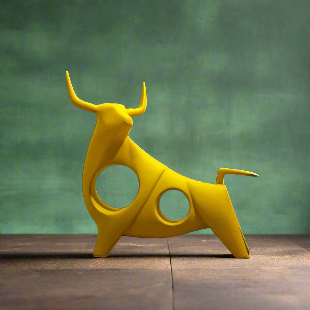 Nordic Bull Resin Sculpture