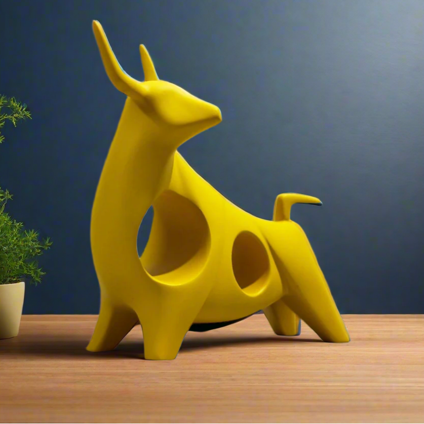 Nordic Bull Resin Sculpture