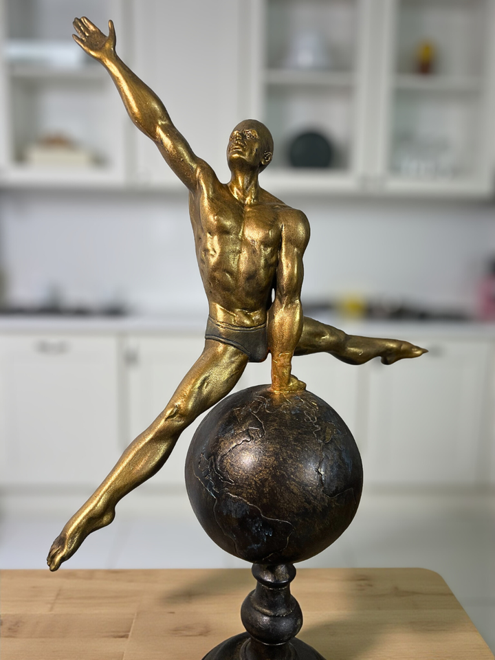 The Golden Balance Resin Statue