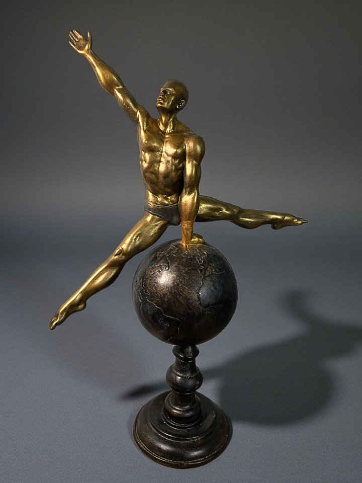 The Golden Balance Resin Statue