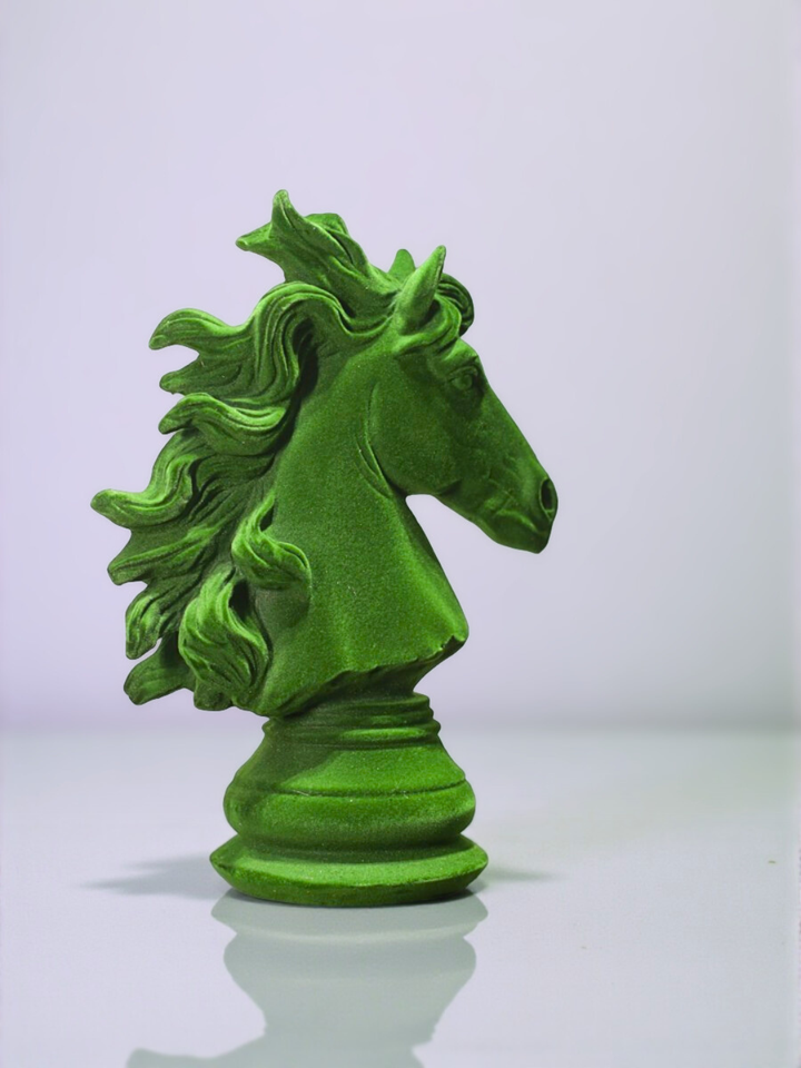 Horse Head Green Velvet Finish