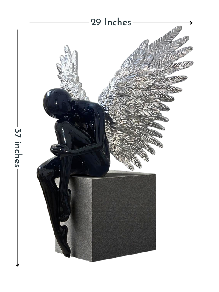 Noir Séraphine Resin Sculpture