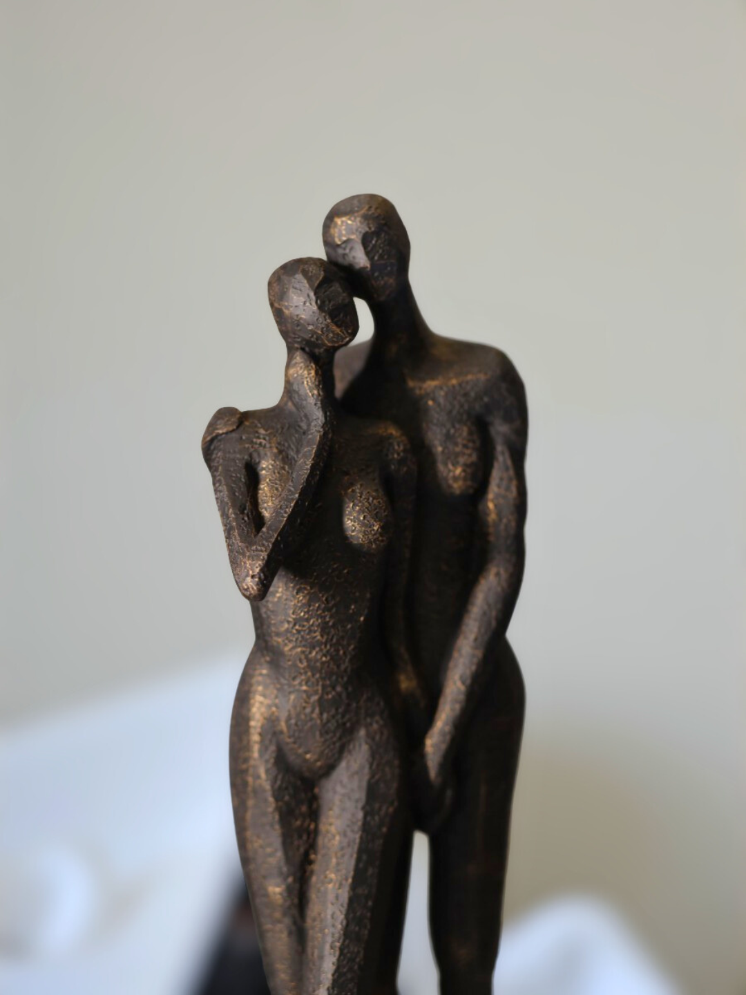 Lovers in Arms Resin Sculpture