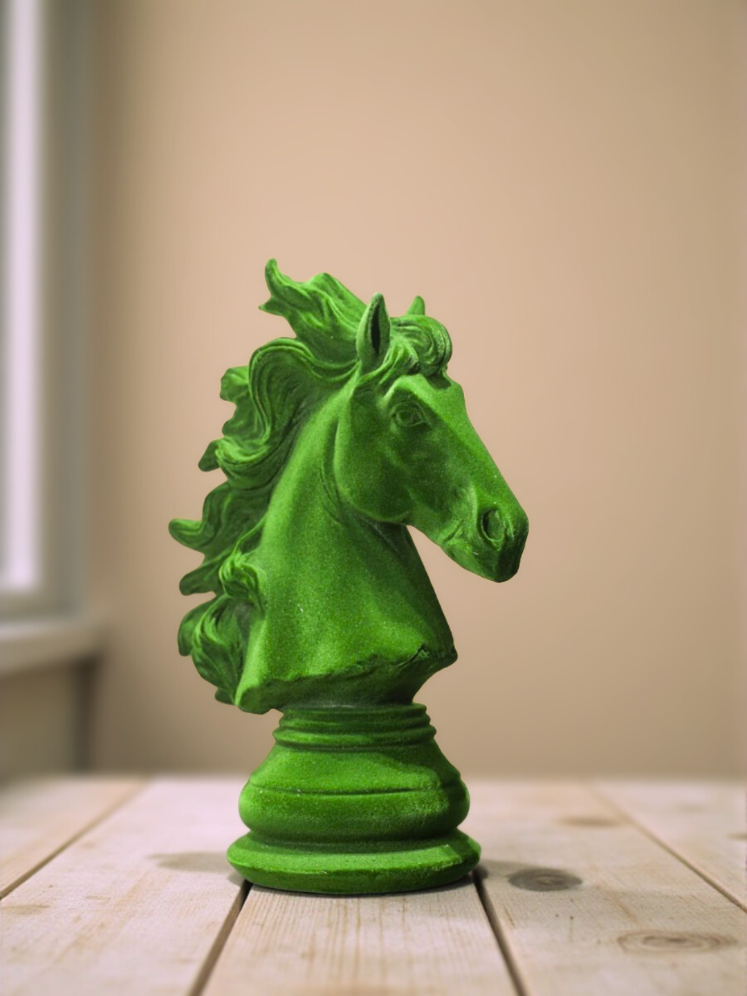 Horse Head Green Velvet Finish