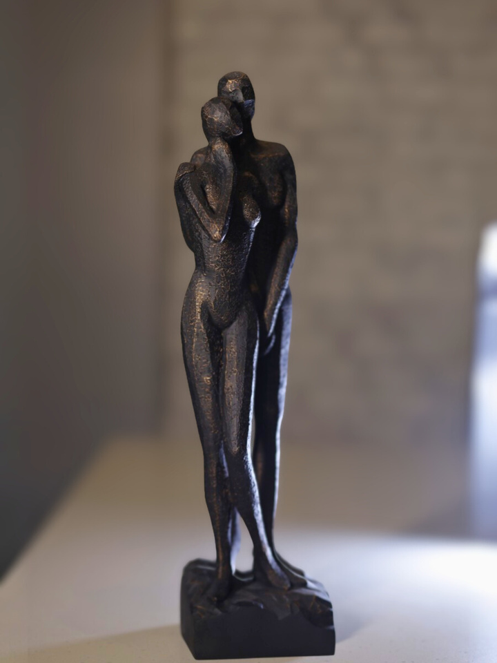 Lovers in Arms Resin Sculpture