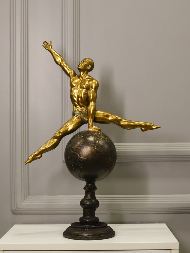 The Golden Balance Resin Statue