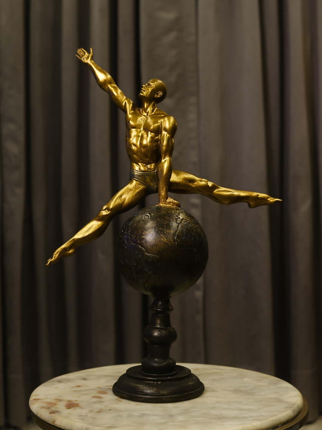The Golden Balance Resin Statue