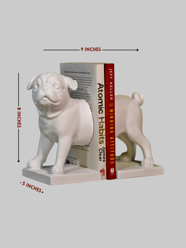 Cute Pup Bookend Resin Sculpture
