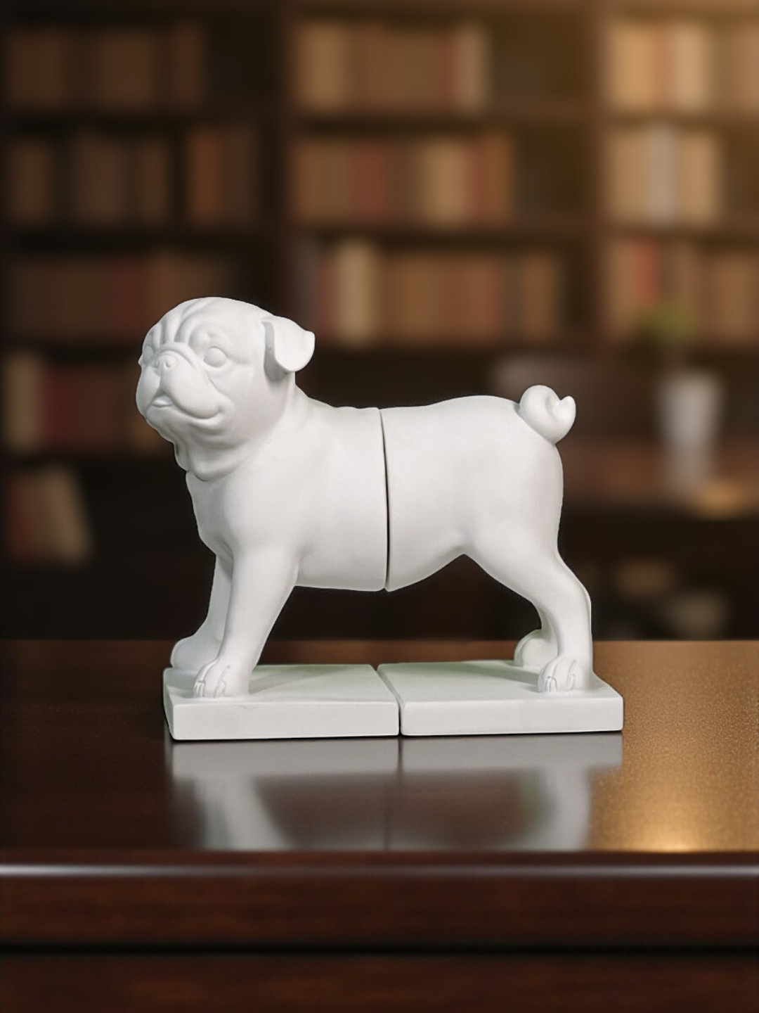 Cute Pup Bookend Resin Sculpture