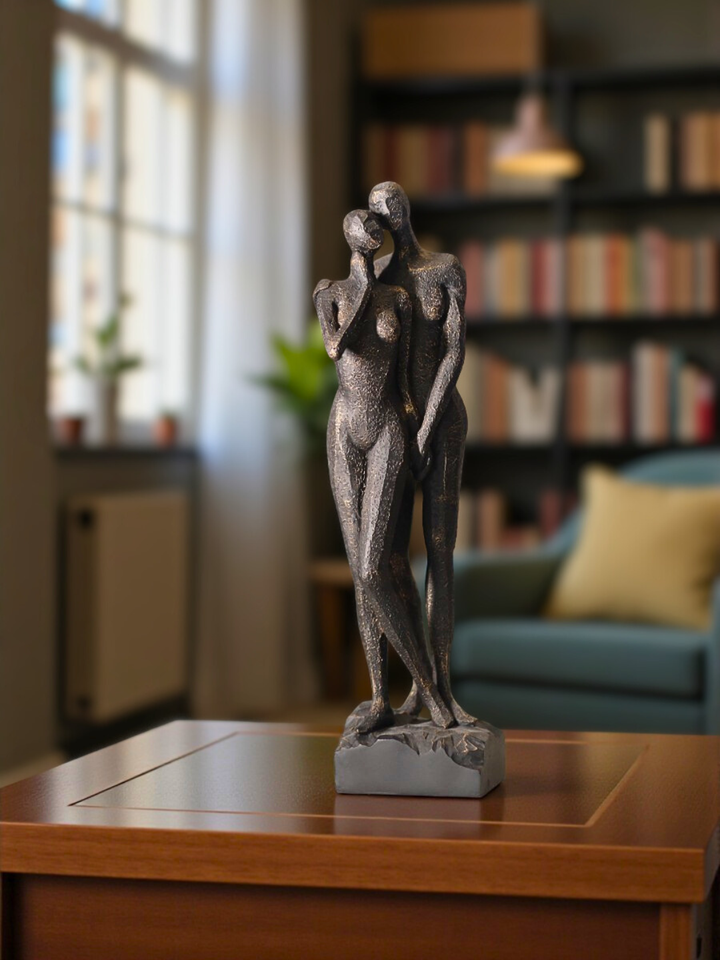 Lovers in Arms Resin Sculpture