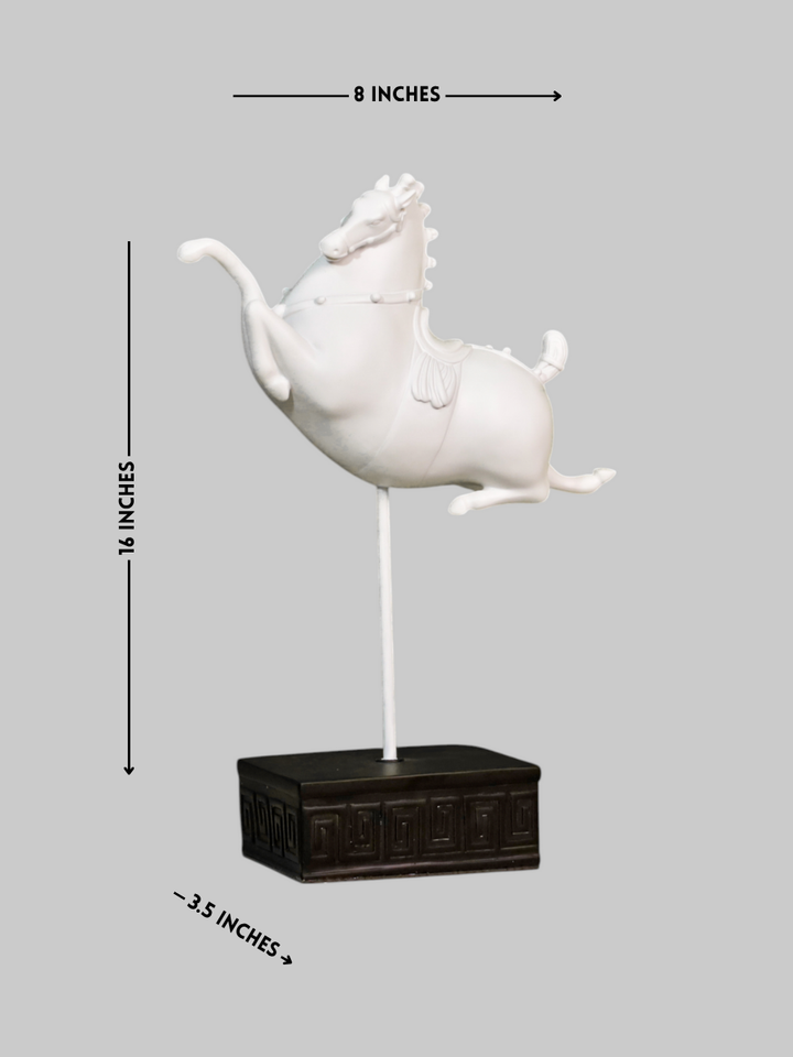 The White Prancing Ponies (Set of 3)